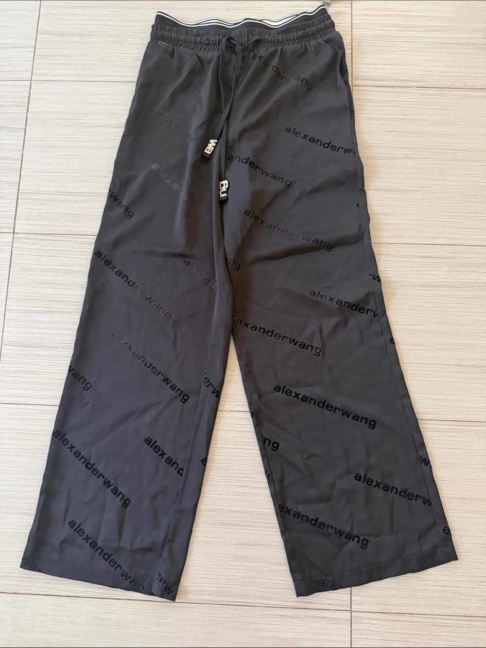 Alexander Wang Black women Logo-Print Joggers pants